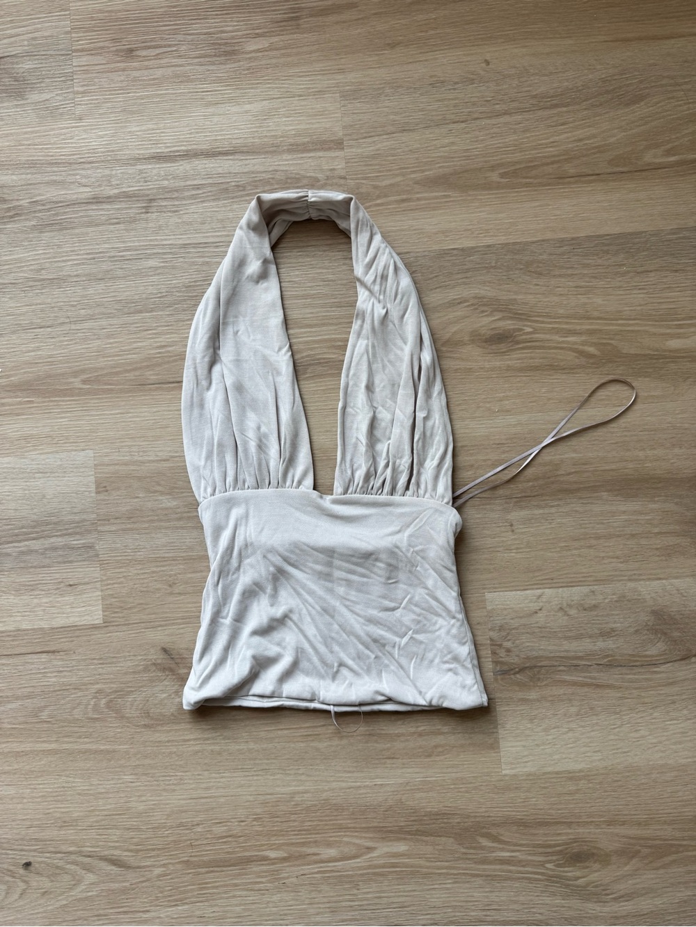 Urban Outfitters Cream Halter Crop Top